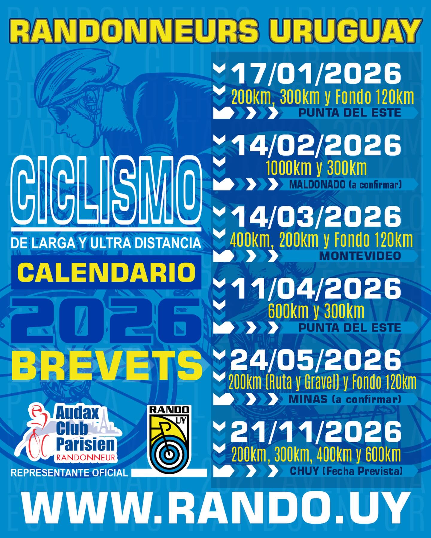 Calendario 2026 Uruguay